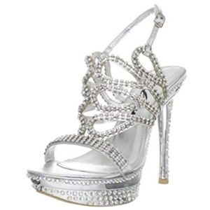 LAST CHANCE - Silver Prom Heels - Celeste Natalie-07